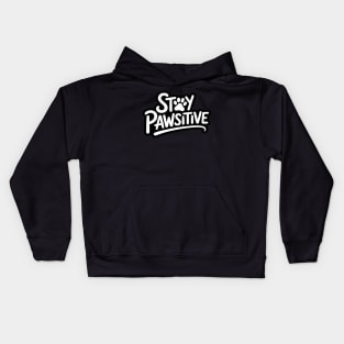 Positive Vibes Only Cat Kids Hoodie